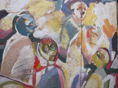 Painting on Construction Wall