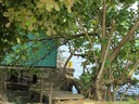 Stilt houses over the water are common with so much shoreline in these islands.