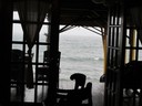 The dock at Bahia del Sol is higher off the water than it appears