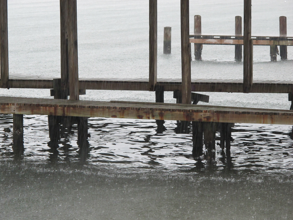 It's not raining under the boat shed