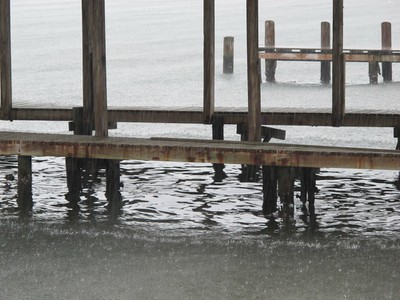 It's not raining under the boat shed