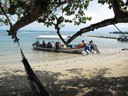 Tour boat launching