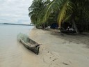 Dugout canoe at Starfish Beach