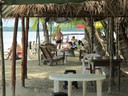 Tourists in the shade at Starfish Beach