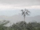 Rain on the way home in the bus