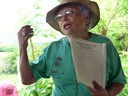 Dr. Graciela describing the book she wrote about the history of the area