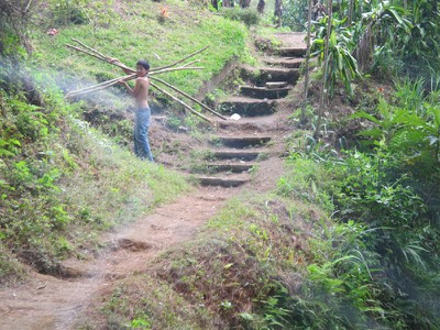 Boy working